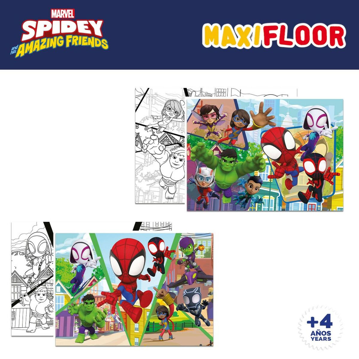 Set de 4 Puzzle-uri Spidey 35 x 1,5 x 25 cm 48 Piese (6 Unități) - Jucarii si jocuri, Puzzle-uri și puzzle-uri