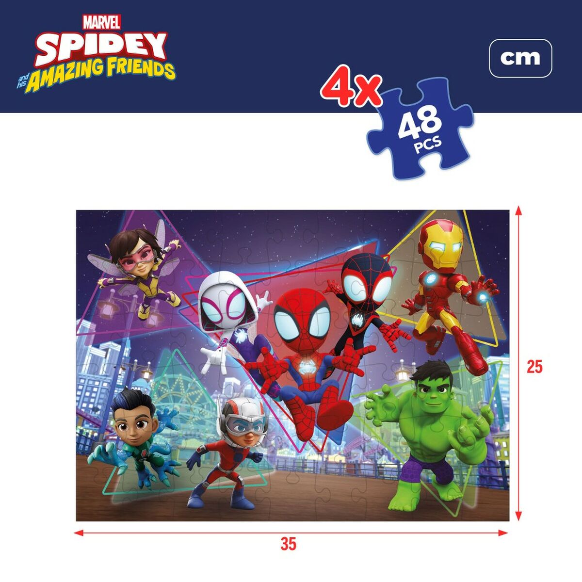 Set de 4 Puzzle-uri Spidey 35 x 1,5 x 25 cm 48 Piese (6 Unități) - Jucarii si jocuri, Puzzle-uri și puzzle-uri