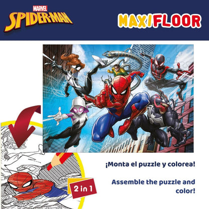 Puzzle pentru Copii Spider-Man Cu două fețe 4-ia-1 48 Piese 35 x 1,5 x 25 cm (6 Unități) - Jucarii si jocuri, Puzzle-uri și puzzle-uri