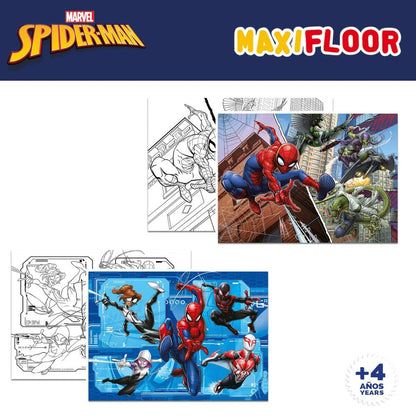 Puzzle pentru Copii Spider-Man Cu două fețe 4-ia-1 48 Piese 35 x 1,5 x 25 cm (6 Unități) - Jucarii si jocuri, Puzzle-uri și puzzle-uri