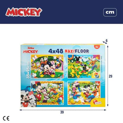Set de 4 Puzzle-uri Mickey Mouse 35 x 1,5 x 25 cm 48 Piese (6 Unități) - Jucarii si jocuri, Puzzle-uri și puzzle-uri
