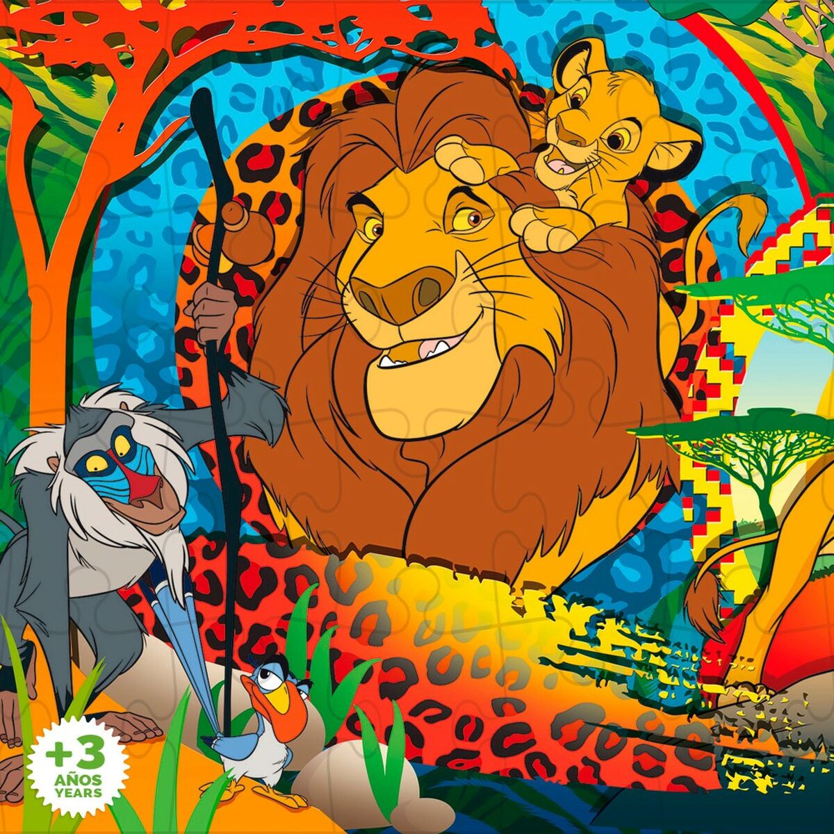 Puzzle pentru Copii The Lion King Cu două fețe 24 Piese 70 x 1,5 x 50 cm (12 Unități) - Jucarii si jocuri, Puzzle-uri și puzzle-uri