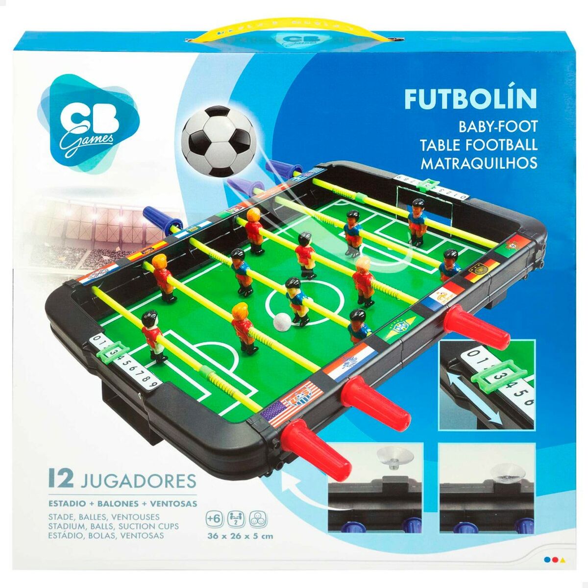 Joc de Fotbal CB Games 36 x 5 x 26 cm (6 Unități) - Jucarii si jocuri, Jocuri și accesorii