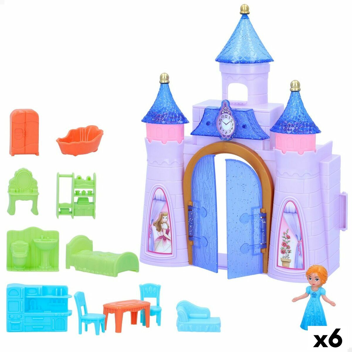 Castel Colorbaby Isabella Little Princess 6 Unități - Jucarii si jocuri, Păpuși și figurine