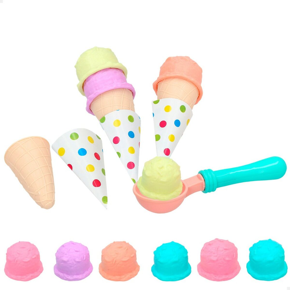 Set de Alimente de Jucărie Colorbaby Înghețată 17 Piese (12 Unități) - Jucarii si jocuri, Imitații de jocuri