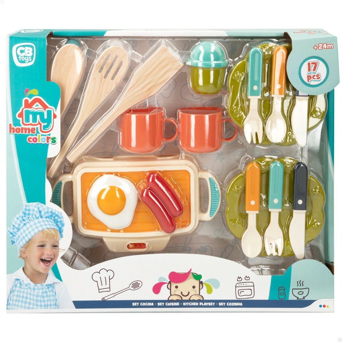 Bucătărie de Jucărie Colorbaby My Home 17 Piese 19,5 x 3 x 11 cm - Jucarii si jocuri, Imitații de jocuri
