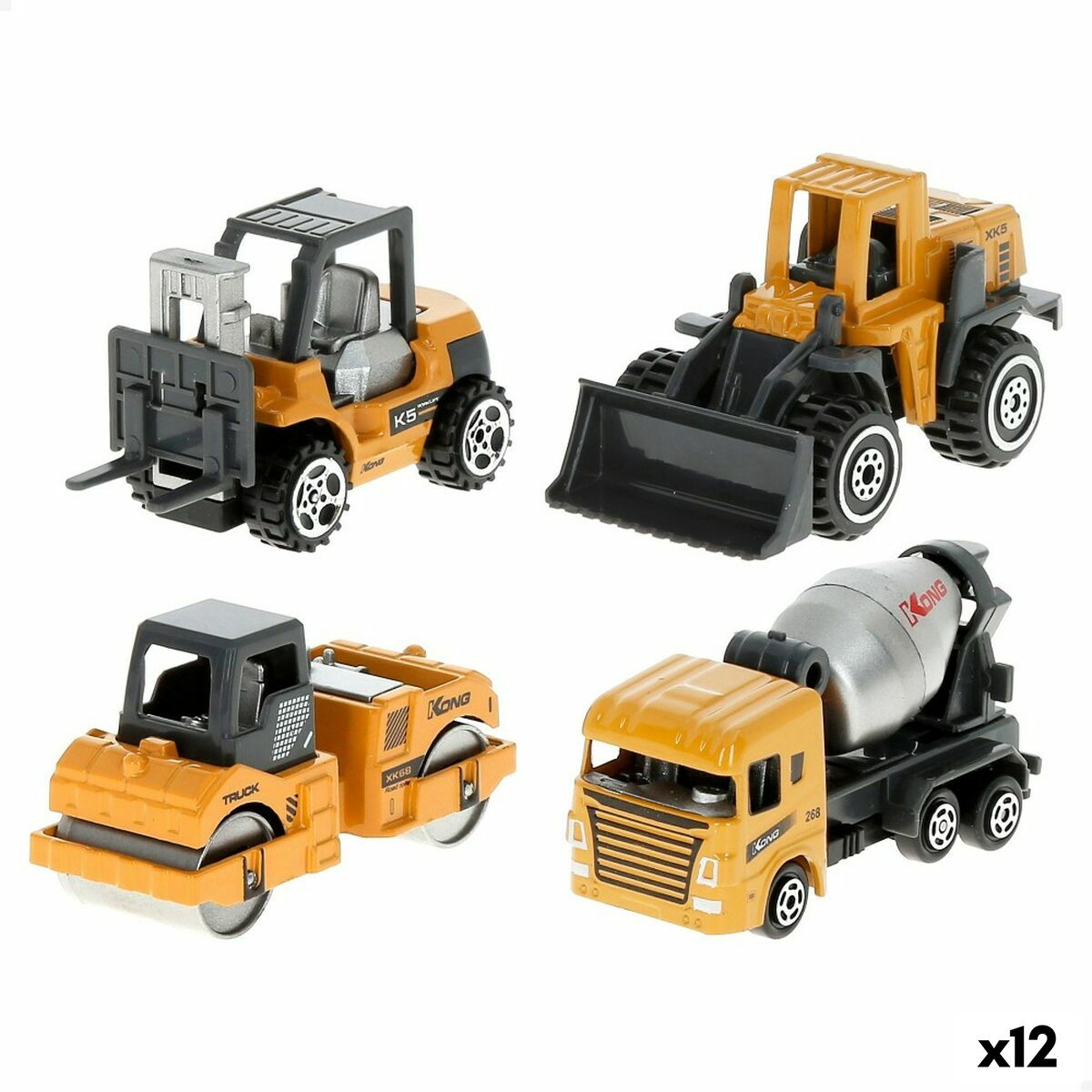 Set Vehicule de Lucrări Publice Speed & Go 7,5 x 4 x 3 cm (12 Unități) - Jucarii si jocuri, Vehicule