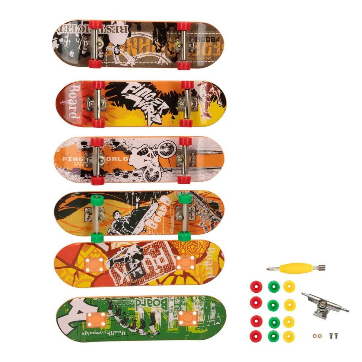 Skateboard jucărie pentru degete Colorbaby (12 Unități) - Jucarii si jocuri, Vehicule