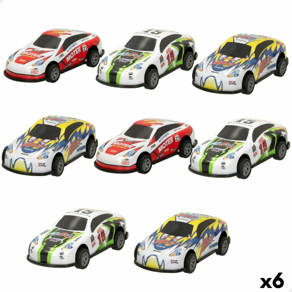 Set de Jucării cu Vehicule Speed & Go 8,9 x 2,7 x 4 cm (6 Unități) - Jucarii si jocuri, Vehicule