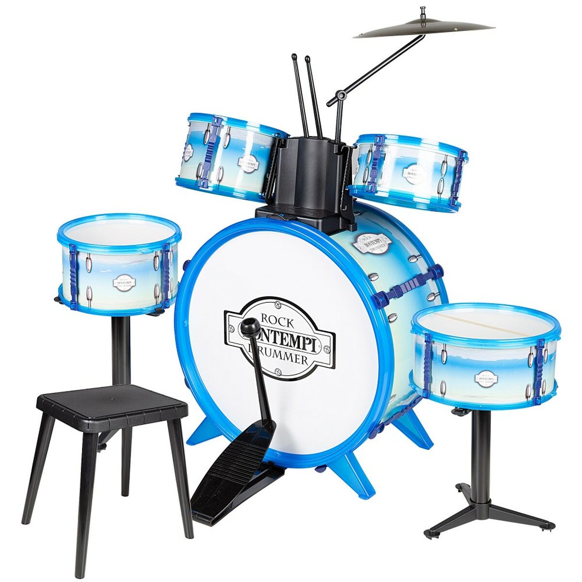 Tobe Bontempi Albastru Plastic 85 x 68 x 65 cm (9 Piese) (2 Unități) - Jucarii si jocuri, Instrumente muzicale pentru copii