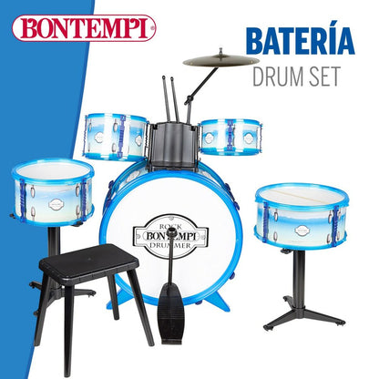 Tobe Bontempi Albastru Plastic 85 x 68 x 65 cm (9 Piese) (2 Unități) - Jucarii si jocuri, Instrumente muzicale pentru copii