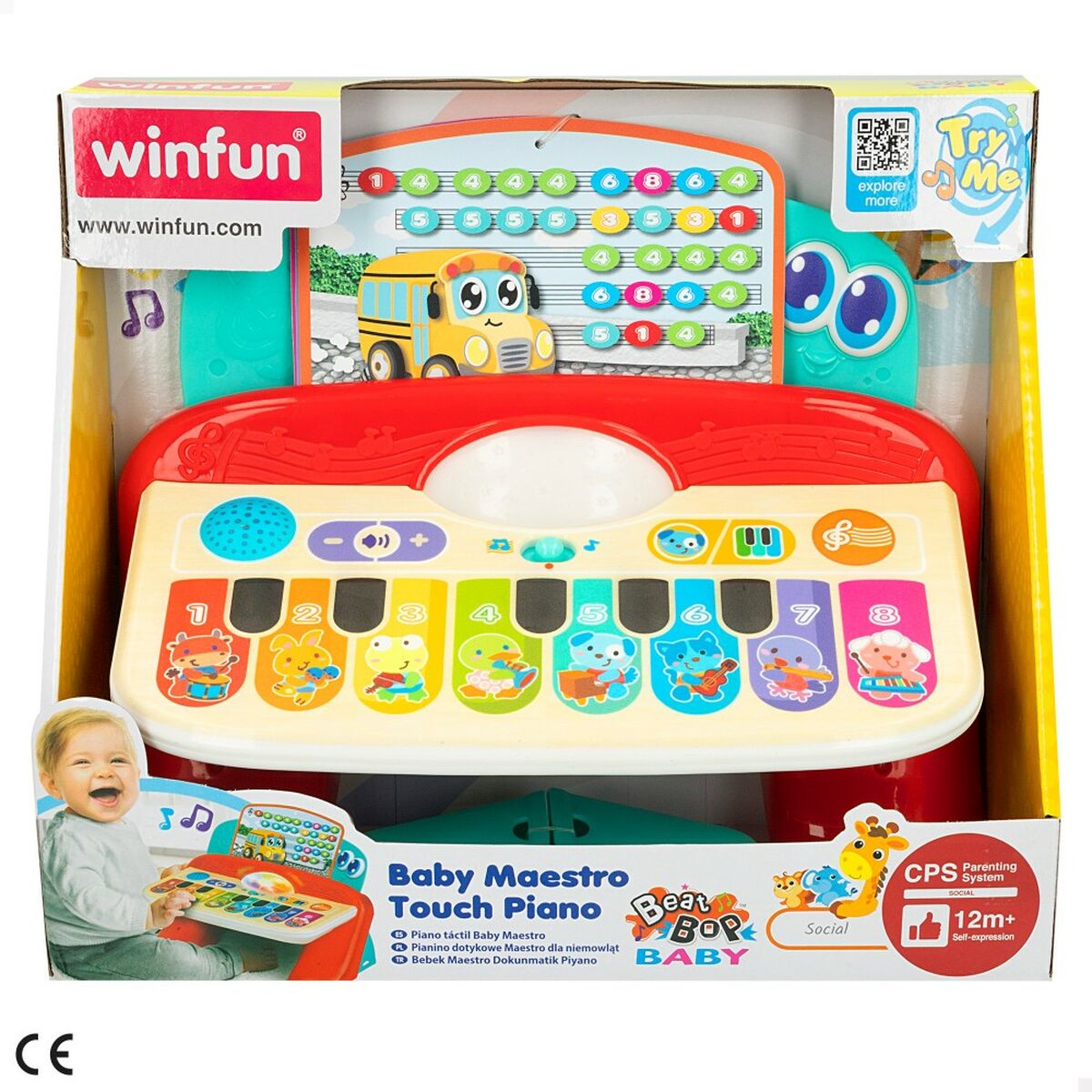 Pian Interactiv pentru Bebeluși Winfun 27 x 16 x 18 cm (2 Unități) - Jucarii si jocuri, Instrumente muzicale pentru copii