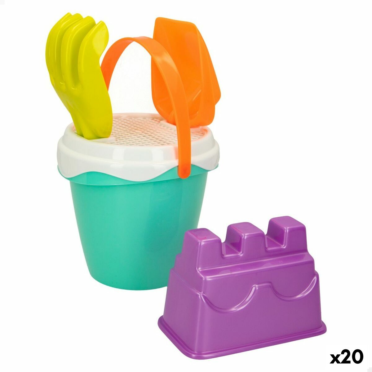 Set de jucării de plajă Colorbaby Ø 14 cm (20 Unități) - Jucarii si jocuri, În aer liber și sport