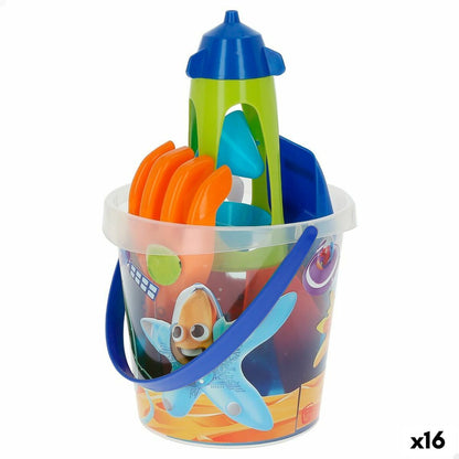 Set de jucării de plajă Colorbaby Mr Craby Ø 18 cm polipropilenă (16 Unități) - Jucarii si jocuri, În aer liber și sport