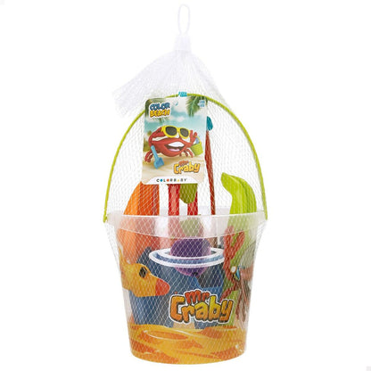 Set de jucării de plajă Colorbaby Mr Craby Ø 18 cm polipropilenă (16 Unități) - Jucarii si jocuri, În aer liber și sport