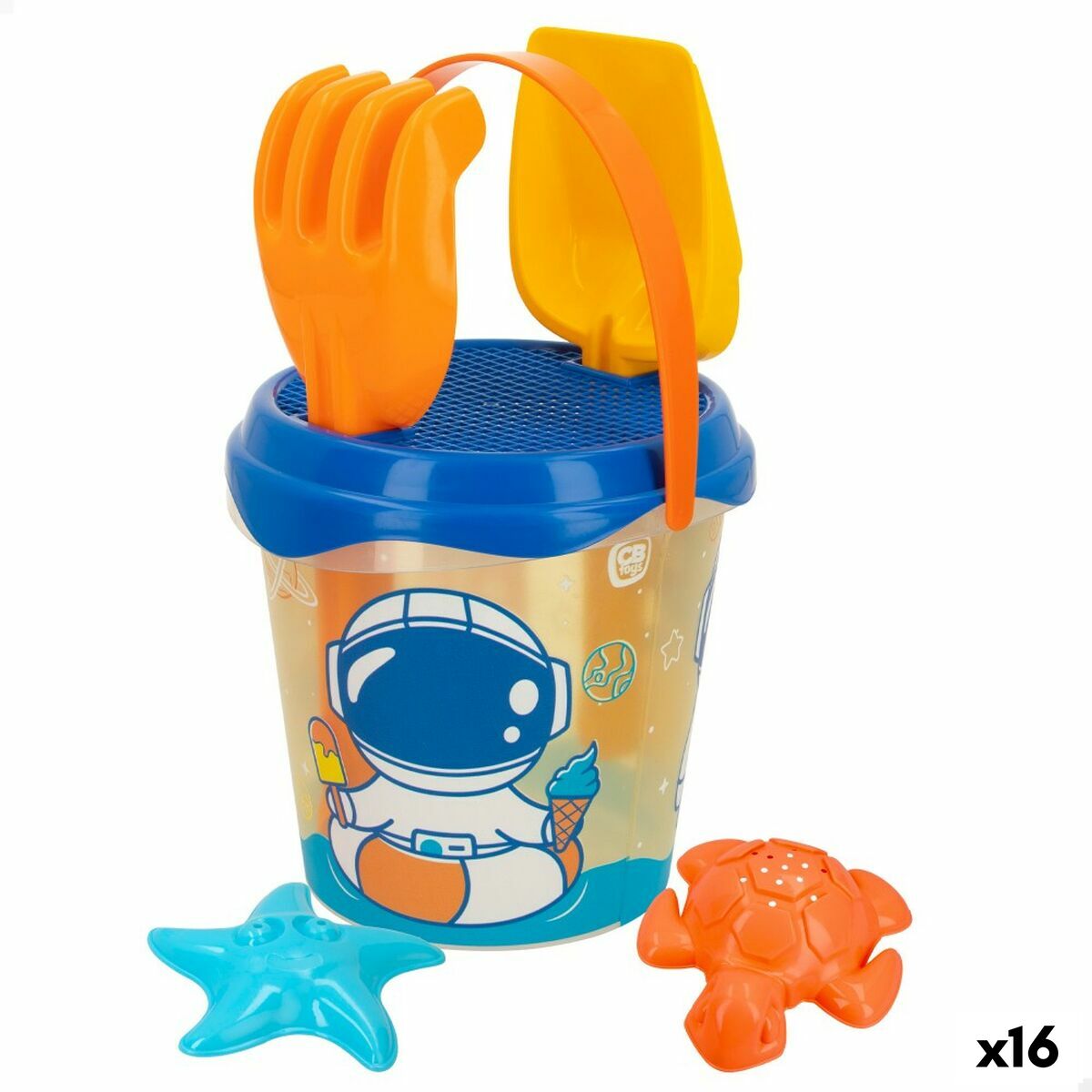 Set de jucării de plajă Colorbaby Ø 18 cm polipropilenă (16 Unități) - Jucarii si jocuri, În aer liber și sport