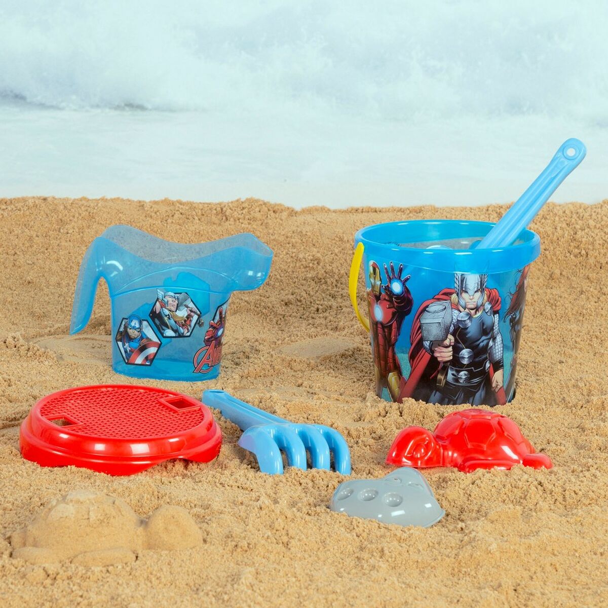 Set de jucării de plajă The Avengers Ø 18 cm polipropilenă (12 Unități) - Jucarii si jocuri, În aer liber și sport