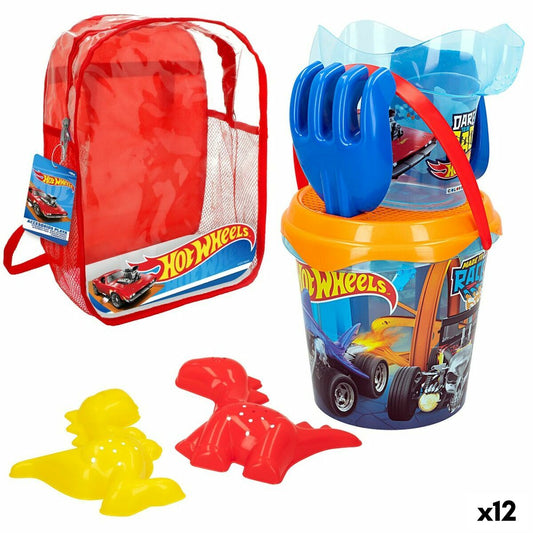 Set de jucării de plajă Hot Wheels Ø 18 cm polipropilenă (12 Unități) - Jucarii si jocuri, În aer liber și sport