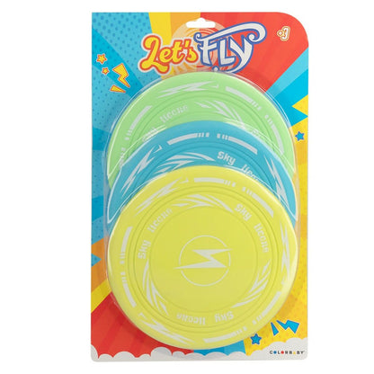 Frisbee Colorbaby Let's fly Flexibil/ă Ø 18,5 cm 3 Piese 12 Unități - Sport și în aer liber, Sporturi cu disc
