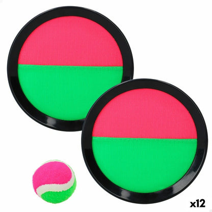 Jucărie de plajă Colorbaby Catch Ball 20 x 2 x 20 cm Velcro (12 Unități) - Jucarii si jocuri, În aer liber și sport