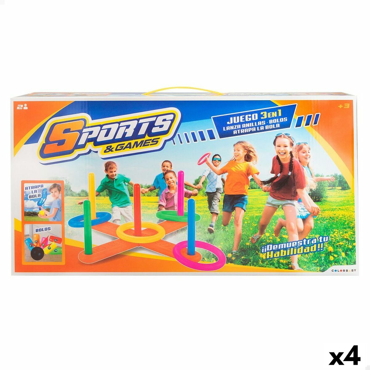 Set de jucării de plajă Colorbaby 40,5 x 7 x 40,5 cm (4 Unități) - Jucarii si jocuri, În aer liber și sport