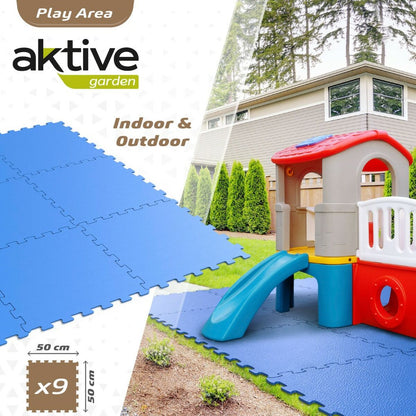Puzzle pentru Copii Aktive Albastru 9 Piese Cauciuc Eva 50 x 0,4 x 50 cm (4 Unități) - Jucarii si jocuri, Puzzle-uri și puzzle-uri