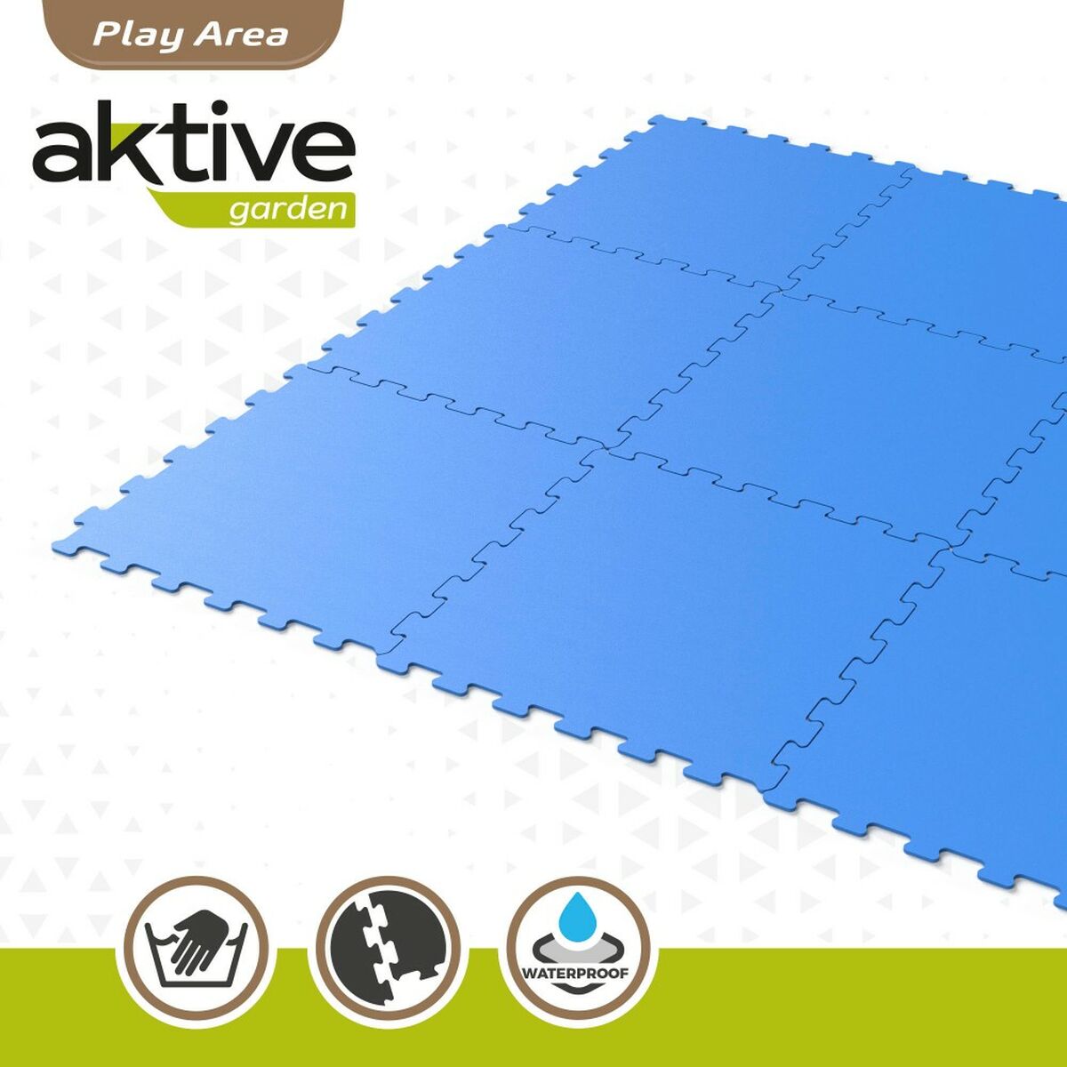 Puzzle pentru Copii Aktive Albastru 9 Piese Cauciuc Eva 50 x 0,4 x 50 cm (4 Unități) - Jucarii si jocuri, Puzzle-uri și puzzle-uri