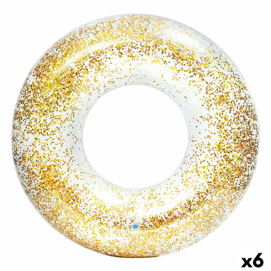 Colac Gonflabil Gogoașă Intex Transparent Purpurină Ø 119 cm (6 Unități) - Jucarii si jocuri, În aer liber și sport