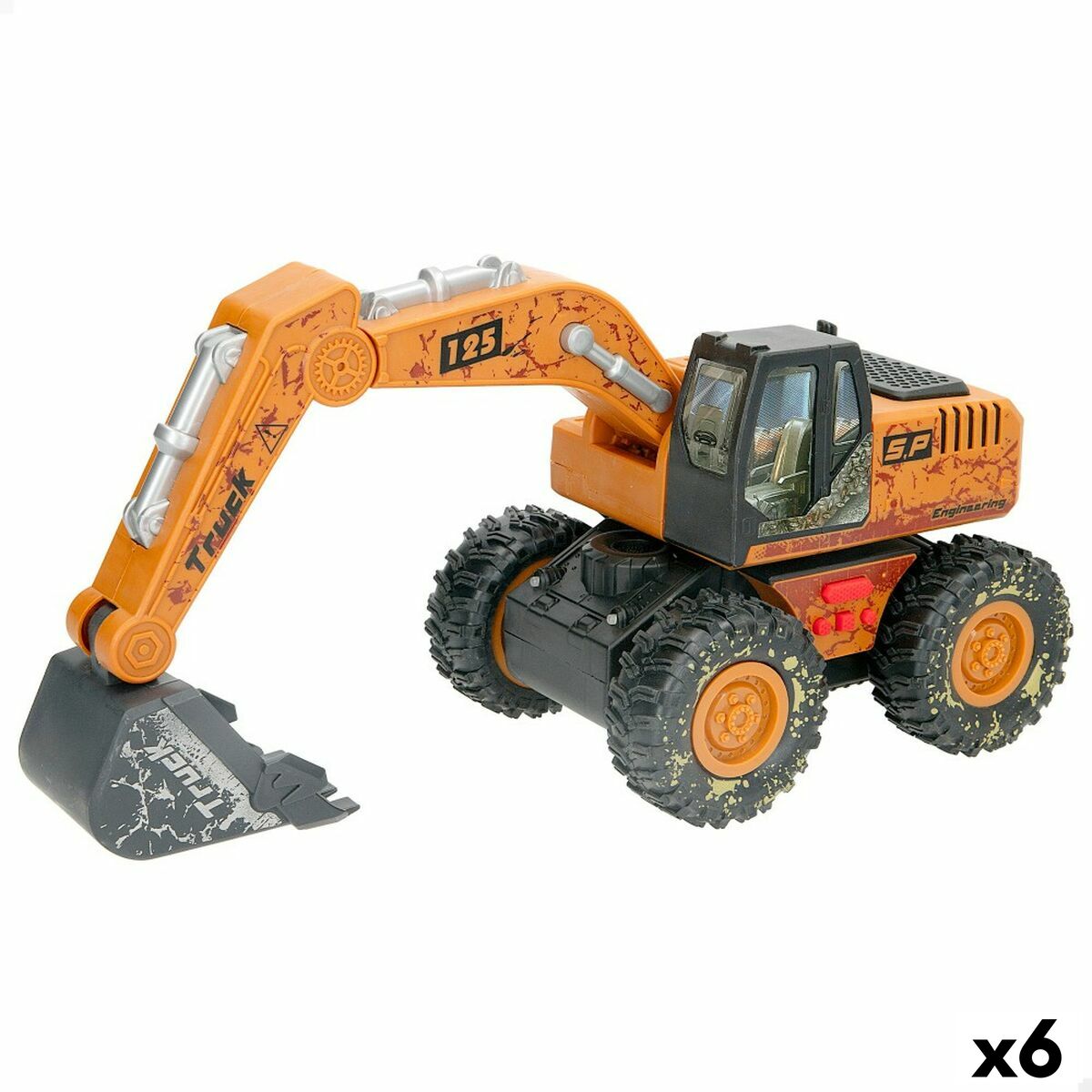 Excavator Speed & Go Lumină Sunet 26 x 15 x 12 cm (6 Unități) - Jucarii si jocuri, Vehicule