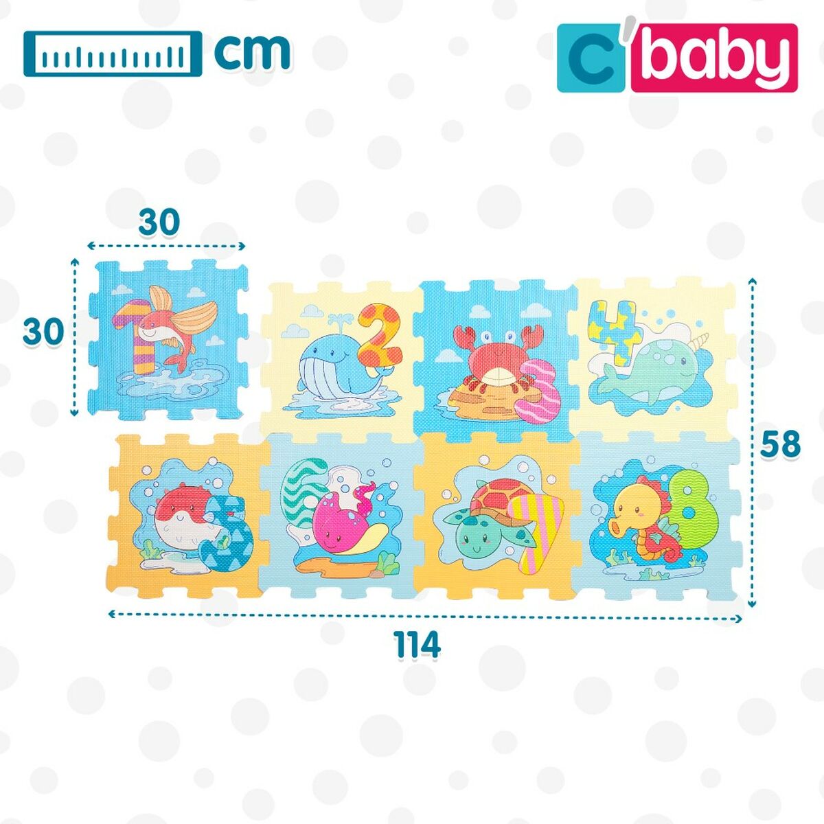 Saltea de joacă Colorbaby Marin EVA 8 Piese (4 Unități) - Bebelus, Activitate și divertisment
