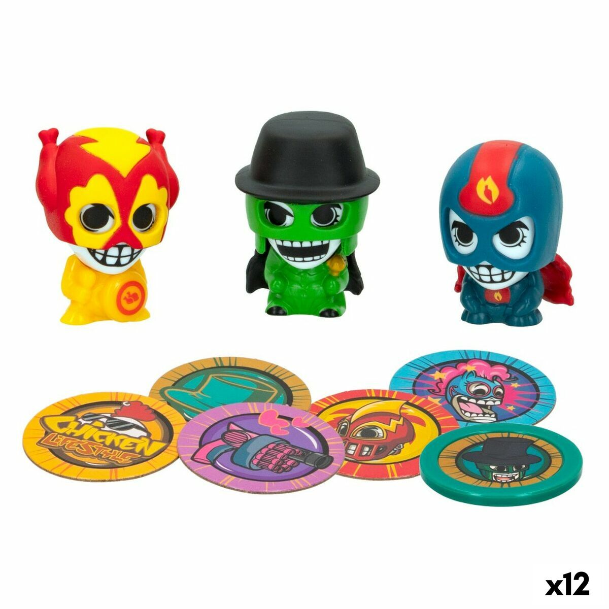 Figurine de Acțiune Eolo Super Masked 3 x 4,5 x 3,5 cm (12 Unități) - Jucarii si jocuri, Păpuși și figurine