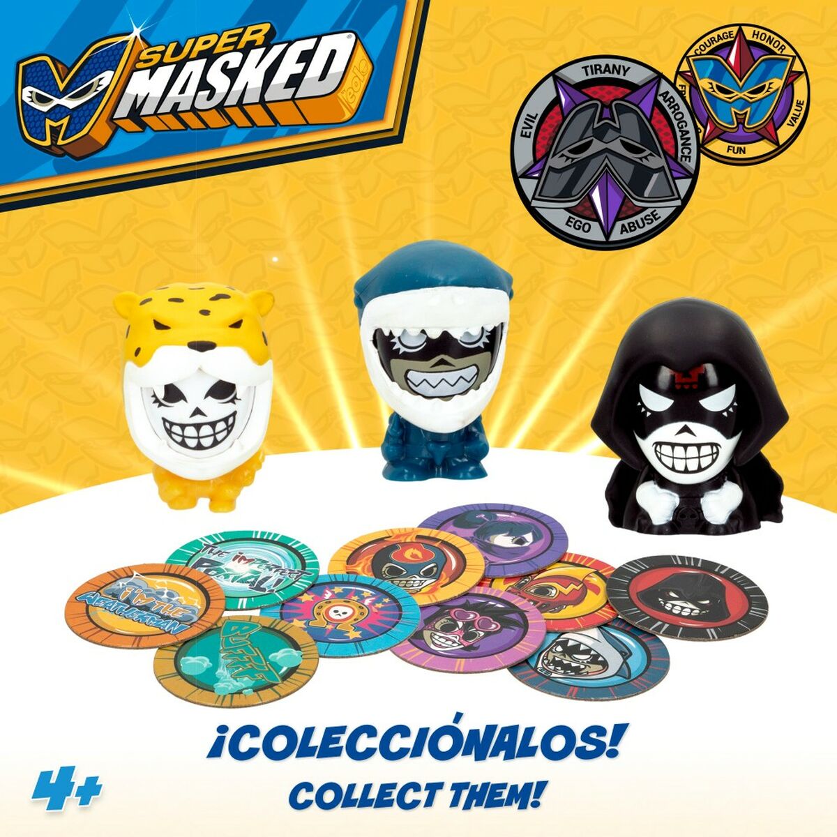 Figurine de Acțiune Eolo Super Masked 3 x 4,5 x 3,5 cm (12 Unități) - Jucarii si jocuri, Păpuși și figurine