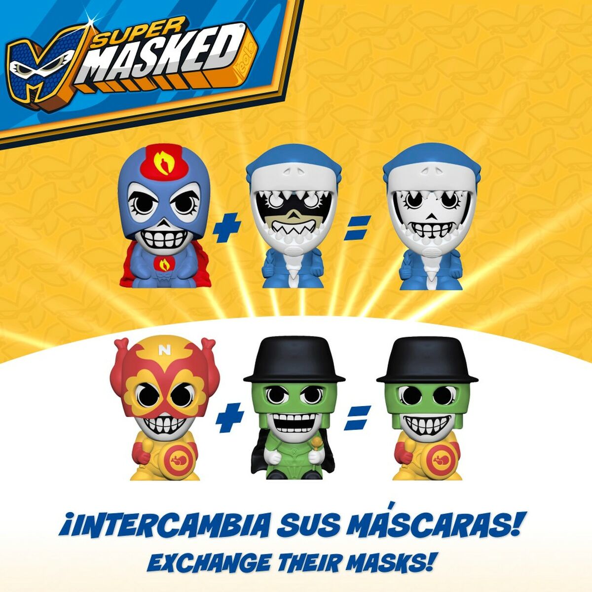Figurine de Acțiune Eolo Super Masked 3 x 4,5 x 3,5 cm (12 Unități) - Jucarii si jocuri, Păpuși și figurine