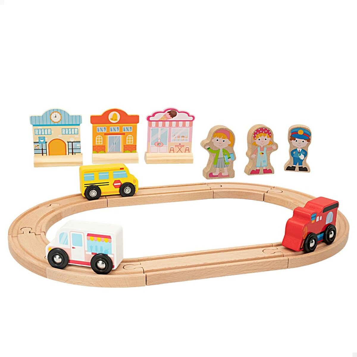 Antrenează-te cu Circuitul Woomax 6 Unități 39 x 1 x 26 cm - Jucarii si jocuri, Vehicule