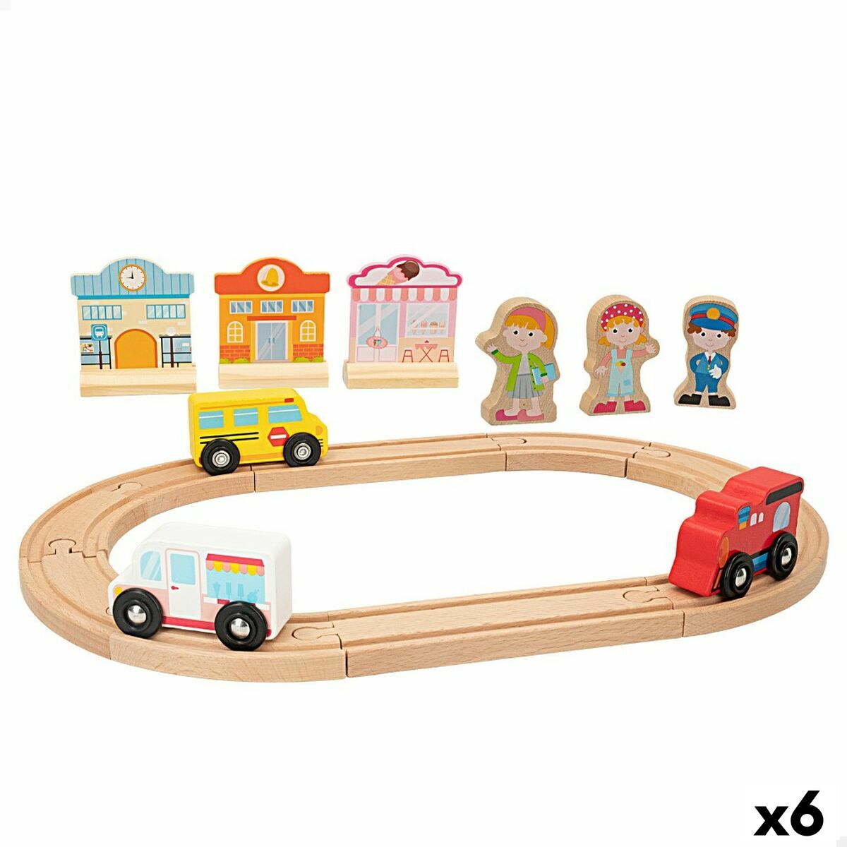 Antrenează-te cu Circuitul Woomax 6 Unități 39 x 1 x 26 cm - Jucarii si jocuri, Vehicule