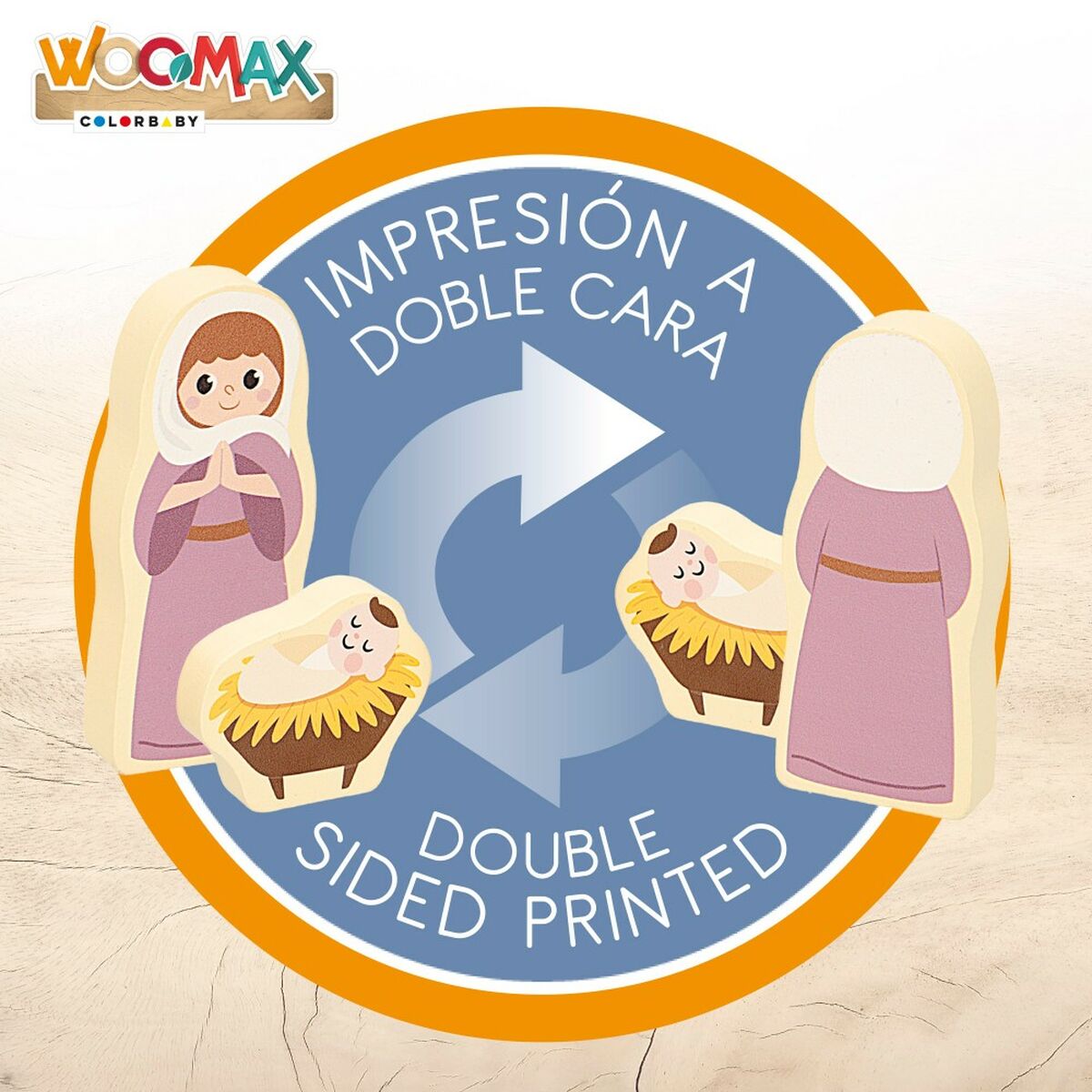 Scena Nașterii de Crăciun Woomax Lemn Plastic 25 x 20 x 24,5 cm 15 Piese - Acasă și bucătărie, Decorațiune interioară
