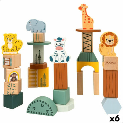 Set de Construcție Woomax animale 28 Piese (6 Unități) - Jucarii si jocuri
