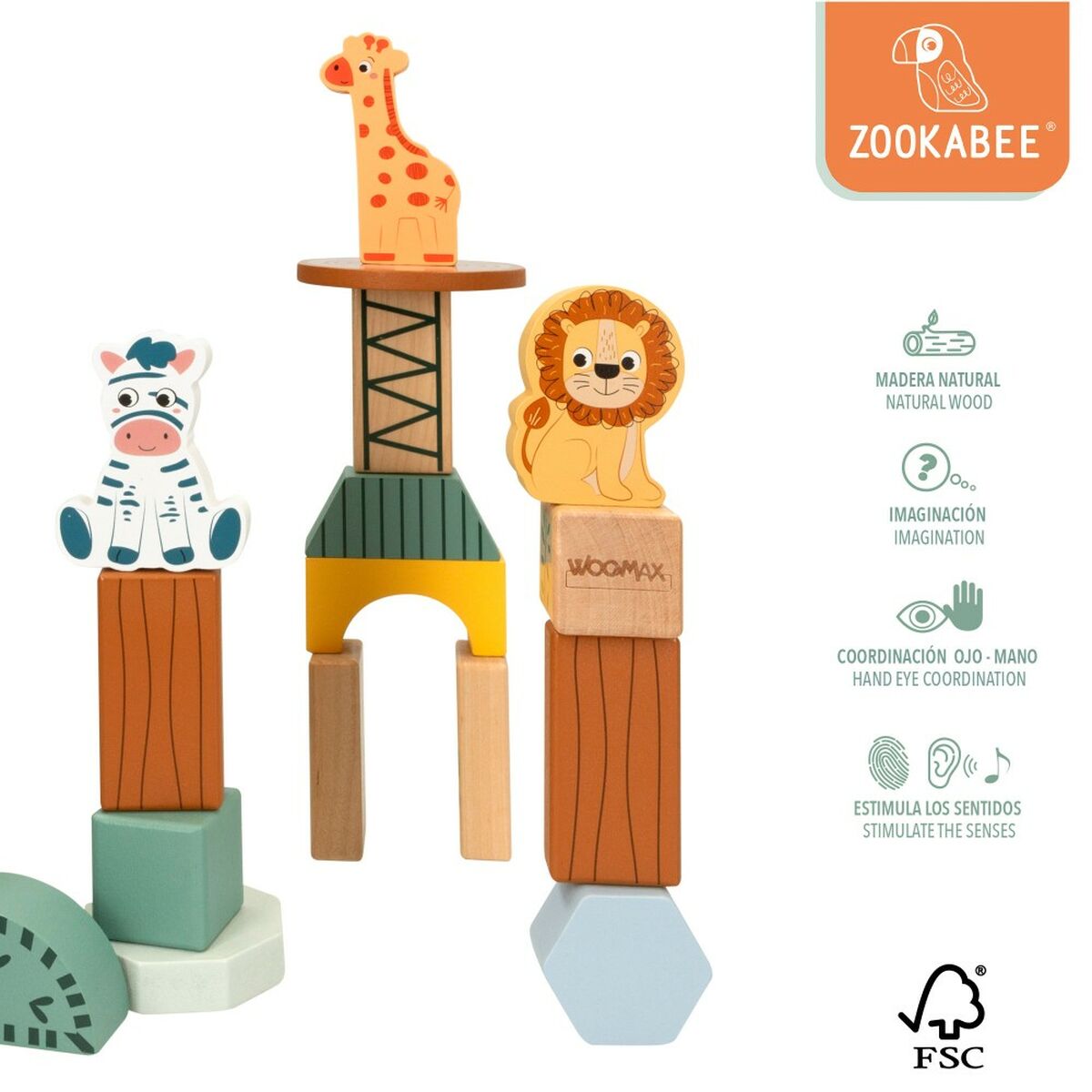 Set de Construcție Woomax animale 28 Piese (6 Unități) - Jucarii si jocuri