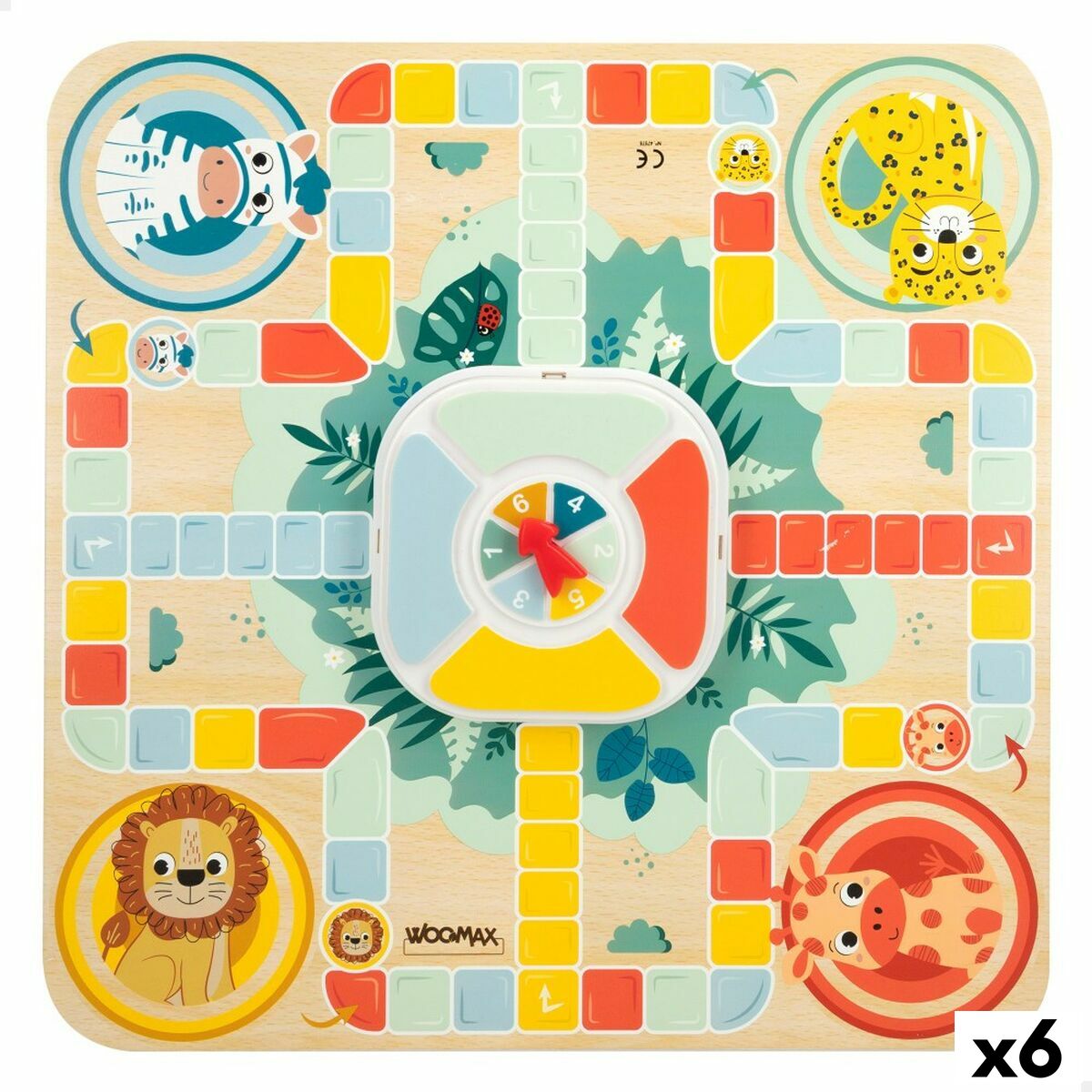 Tablă de Parchís și Oca Woomax Zookabee 30 x 3 x 30 cm Infantil animale (6 Unități) - Jucarii si jocuri, Jocuri și accesorii
