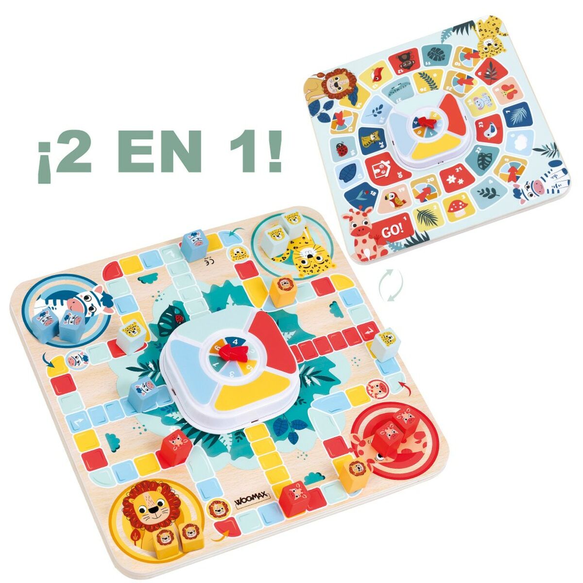 Tablă de Parchís și Oca Woomax Zookabee 30 x 3 x 30 cm Infantil animale (6 Unități) - Jucarii si jocuri, Jocuri și accesorii