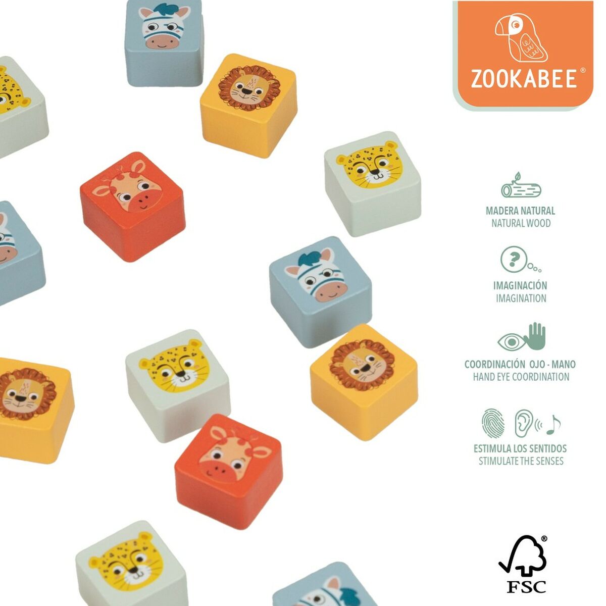 Tablă de Parchís și Oca Woomax Zookabee 30 x 3 x 30 cm Infantil animale (6 Unități) - Jucarii si jocuri, Jocuri și accesorii