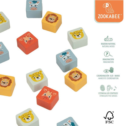 Tablă de Parchís și Oca Woomax Zookabee 30 x 3 x 30 cm Infantil animale (6 Unități) - Jucarii si jocuri, Jocuri și accesorii