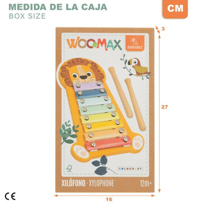 Xilofon Woomax Leu Lemn 16 x 2,5 x 26 cm (6 Unități) - Jucarii si jocuri, Instrumente muzicale pentru copii