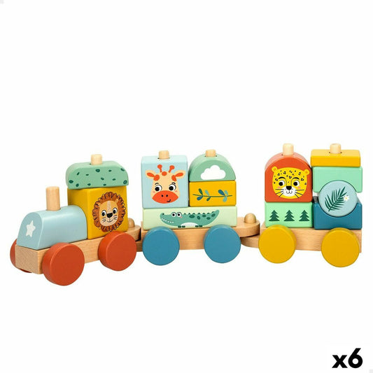 Tren Woomax 33 x 11 x 7 cm animale (6 Unități) - Jucarii si jocuri, Vehicule