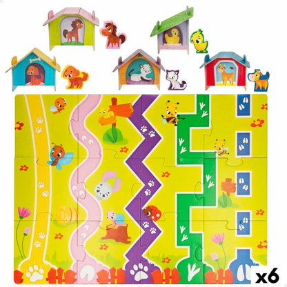 Puzzle pentru Copii Lisciani Fermă 27 Piese 48 x 1 x 36 cm (6 Unități) - Jucarii si jocuri, Puzzle-uri și puzzle-uri