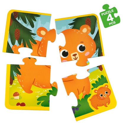 Puzzle pentru Copii Lisciani Tactil 24 Piese 16 x 0,1 x 16 cm (6 Unități) - Jucarii si jocuri, Puzzle-uri și puzzle-uri