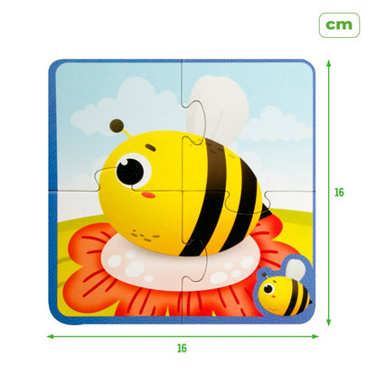 Puzzle pentru Copii Lisciani Tactil 24 Piese 16 x 0,1 x 16 cm (6 Unități) - Jucarii si jocuri, Puzzle-uri și puzzle-uri