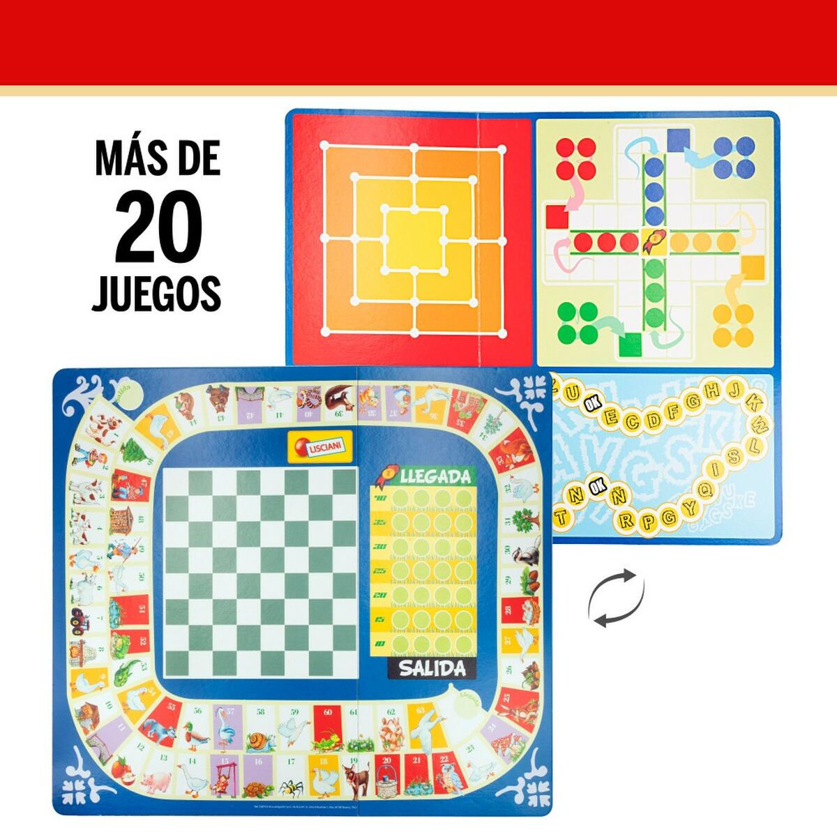 Joc de Masă Lisciani Juegos reunidos ES 40 x 0,1 x 33 cm (12 Unități) - Jucarii si jocuri, Jocuri și accesorii