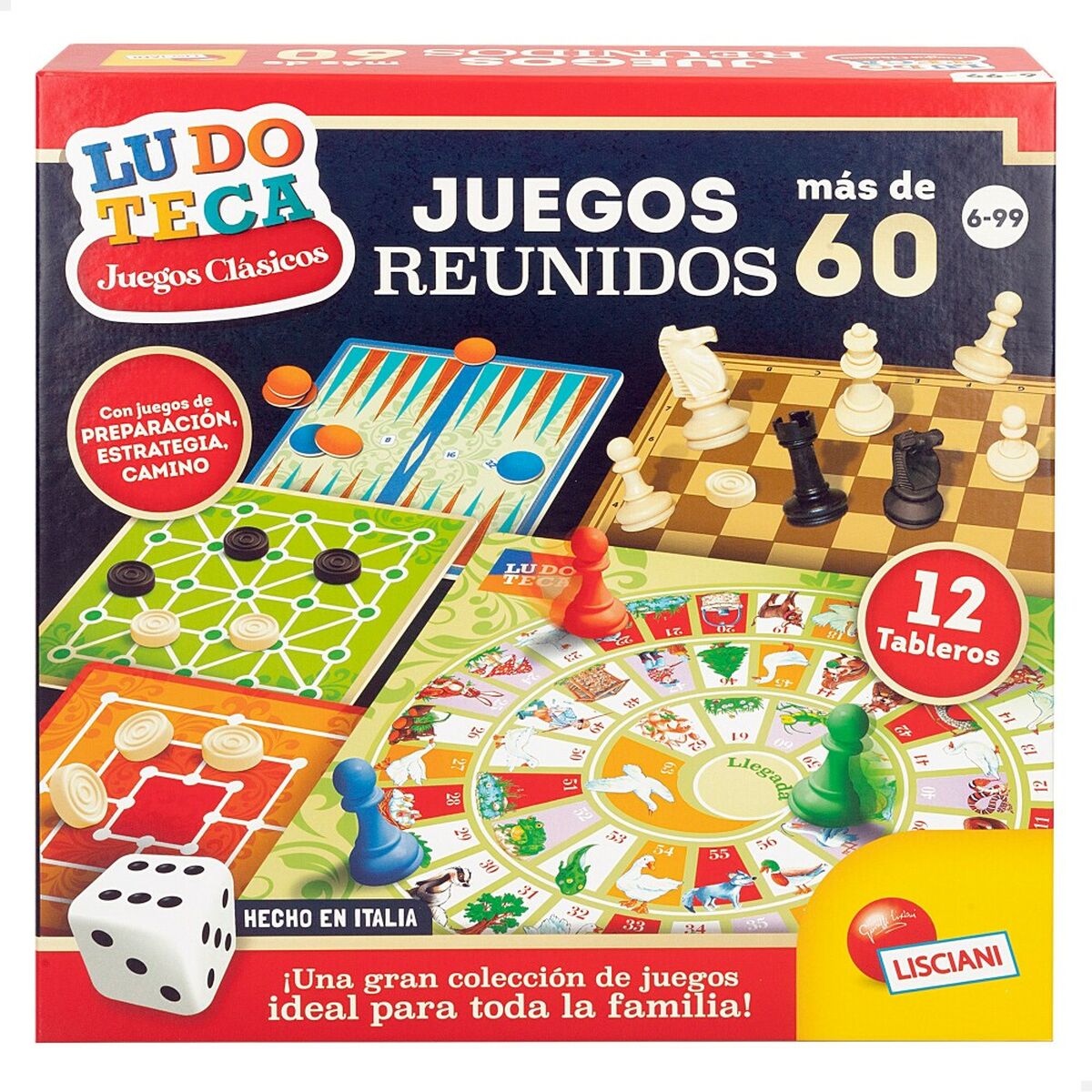 Joc de Masă Lisciani Juegos reunidos ES 26 x 1 x 26 cm (10 Unități) - Jucarii si jocuri, Jocuri și accesorii