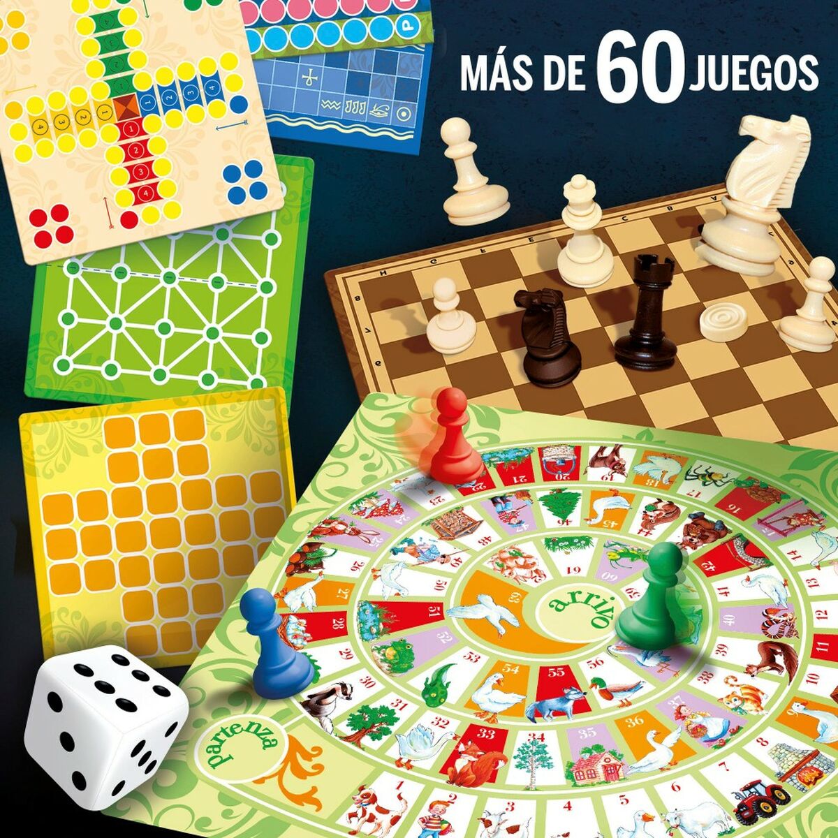 Joc de Masă Lisciani Juegos reunidos ES 26 x 1 x 26 cm (10 Unități) - Jucarii si jocuri, Jocuri și accesorii